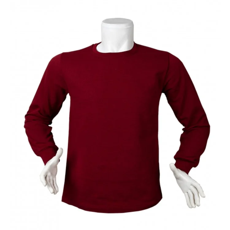 Hatay Reklam Yuvarlak Yaka Uzun Kollu Sweat Bordo