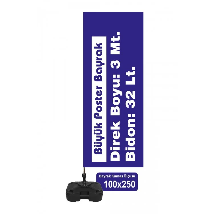 Hatay Reklam Büyük Poster Bayrak 120 gr. Kumaş
