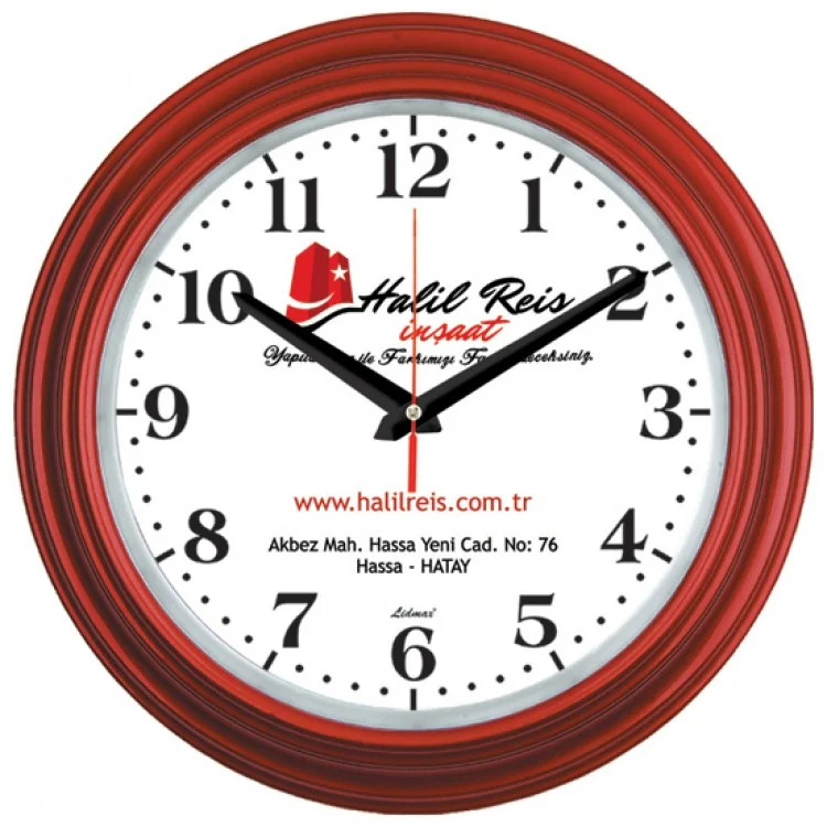 Hatay Reklam Ortanca Baskılı Duvar Saati